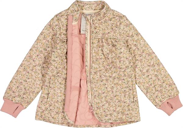 Wheat termotøj jakke - rosa/blomstret/flæser